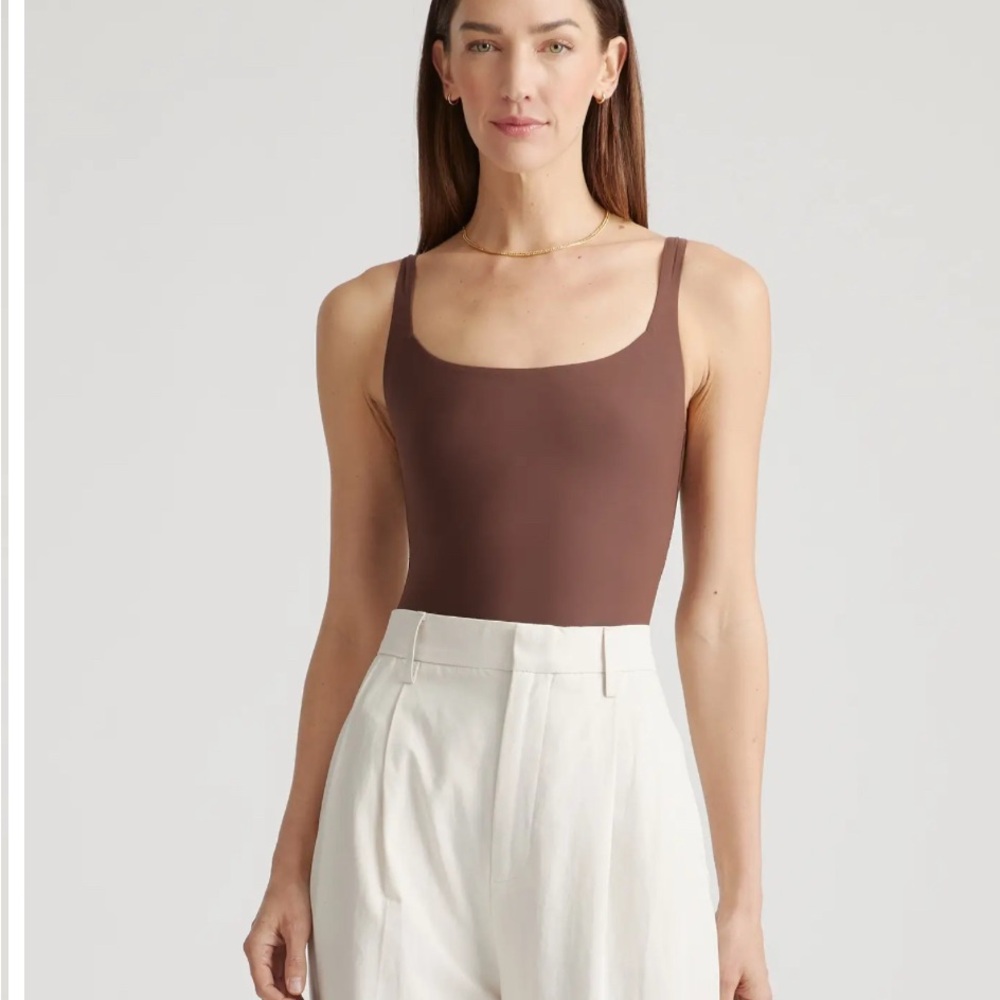 Quince Brown Bodysuit Coco Small